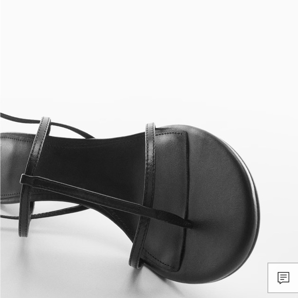 NWT Mango Heeled leather sandals with straps - Picture 4 of 11